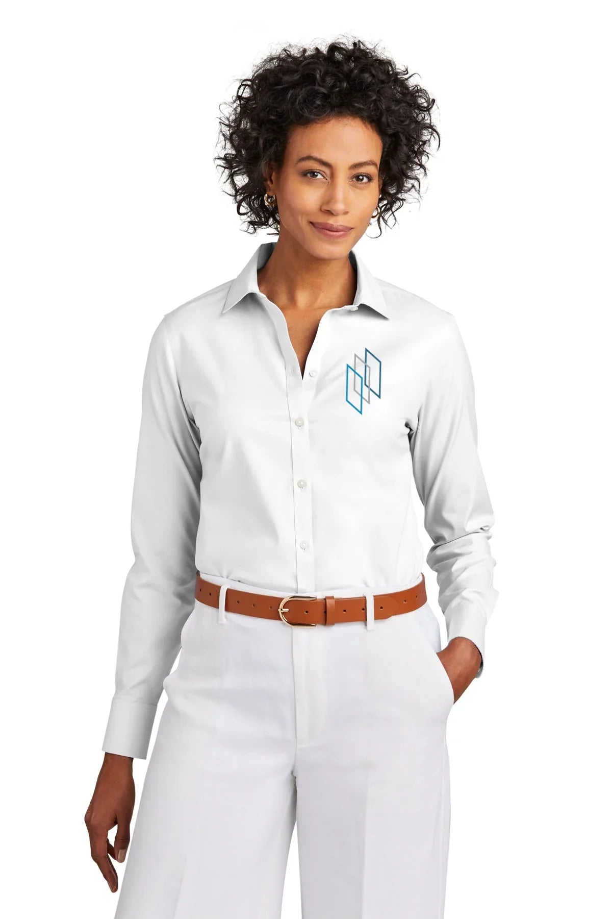 Brooks Brothers Womens Wrinkle-Free Stretch Pinpoint Shirt - Glazing Solutions