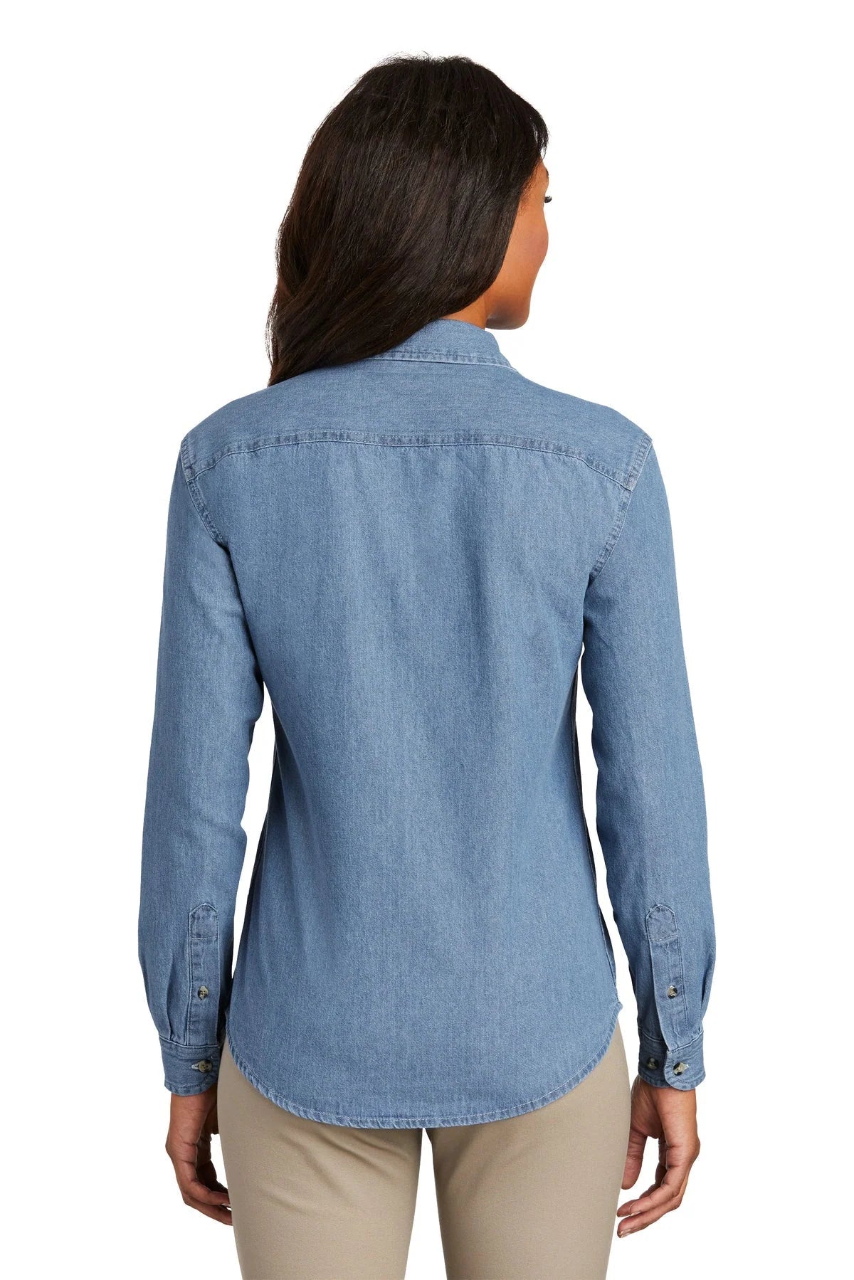 Port & Company Ladies Long Sleeve Denim Shirt - Glazing Solutions
